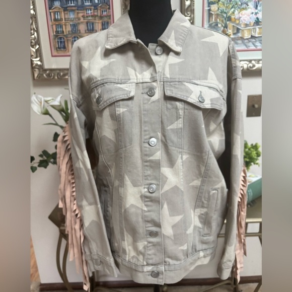 THE MORGAN WALLEN STAR FRINGE COUNTRY WESTERN CONCERT JEAN JACKET SZ S-L NWT - Picture 3 of 10